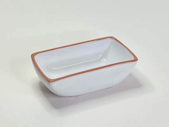 Crate & Barrel Other - Crate & Barrel Calisto Terracotta White Rectangular Serving Dish Bowl Portugal